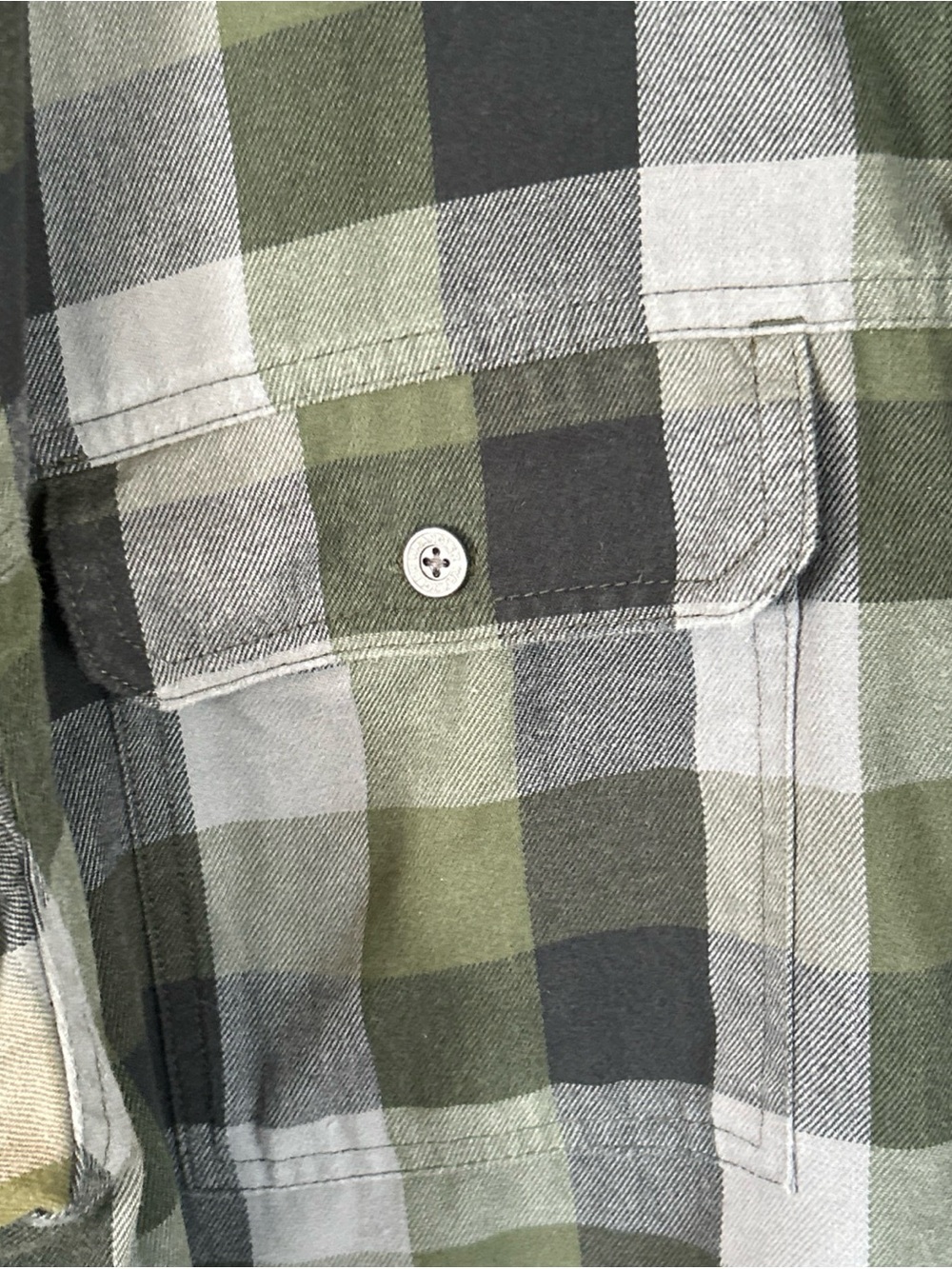 Wrangler All Terrain Gear Square Plaid Button Down Long Sleeve Men's Size XL - Picture 5 of 11